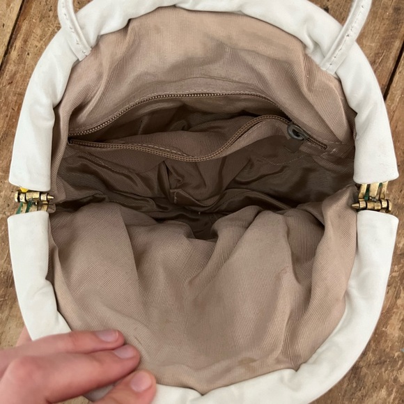 Amazing vintage leather purse beach ball 1980s - Picture 4 of 12